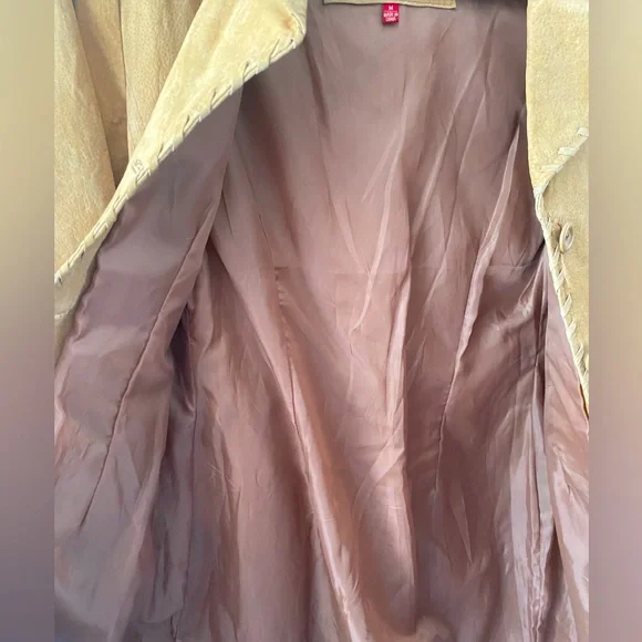 Leather Y2K vintage fringe coat - Picture 5 of 11